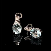 Orecchini Comete Donna in Oro Acquamarina 3 Ct ORB 765 - ORB 765